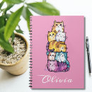 Search for funny cat notebooks Girly