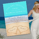 Search for hearts in the sand invitations Coastal
