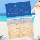 Search for hearts in the sand invitations Coastal