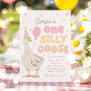 Search for goose birthday invitations One silly goose party