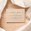 Search for brown bridal shower invitations Minimalist