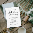 Search for 25th silver wedding anniversary invitations Simple