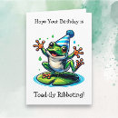 Search for funny frog birthday cards Toad