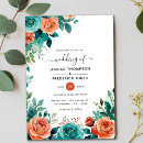Search for rustic turquoise wedding invitations Coral