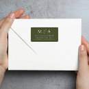 Search for olive green return address labels Elegant