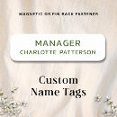 Search for magnetic back name tags Employee