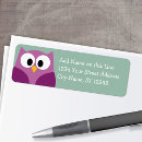 Search for cartoon owl return address labels Animal