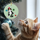 Search for tuxedo cat christmas tree decorations Black