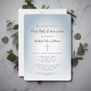 Search for catholic first communion invitations Dusty blue