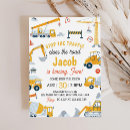 Search for boys construction birthday invitations Baby boy