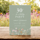 Search for green 30th birthday invitations Rustic
