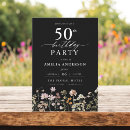 Search for floral 50th birthday invitations Watercolor