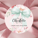 Search for pink floral monogram stickers Coquette