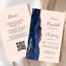 Search for navy blue and blush pink wedding invitations All in one
