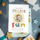 Search for first trip around the sun invitations Sunshine party