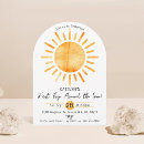 Search for sun 1st birthday invitations Watercolor