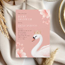 Search for swan princess baby shower invitations A little princess