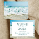 Search for beach moving announcement cards Typography