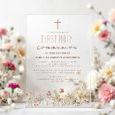 Search for square first communion invitations Floral