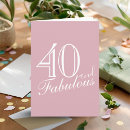 Search for 40 fabulous pink birthday cards 40th