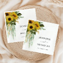 Search for sunflower wedding napkins Eucalyptus