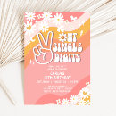 Search for tie dye birthday invitations Peace out single digits