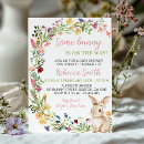 Search for spring bunny baby shower invitations Wildflowers