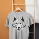 Search for geometric wolf tshirts Black