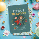 Search for 7th birthday boy cards invites Boys