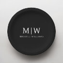 Search for black and white plates Initials