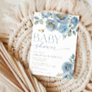 Search for elegant baby boy shower invitations Dusty blue