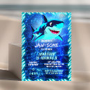 Search for shark birthday invitations Cute shark party