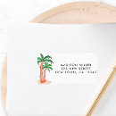 Search for beach house return address labels Tropical
