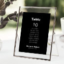 Search for elegant black and white table cards Seating arrangement