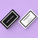 Search for classy business cards Black and white
