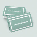 Search for green business cards Interior designer