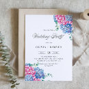 Search for blue hydrangea rehearsal dinner invitations Botanical