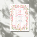 Search for pink rose baby shower invitations Floral
