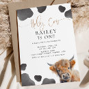 Search for cow 1st birthday invitations Holy