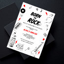 Search for rock star baby shower invitations Born to rock
