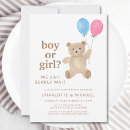 Search for teddy bear balloons invitations Boy or girl