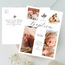 Search for black white photo christening invitations Elegant
