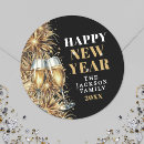 Search for modern new years stickers Black and gold
