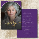 Search for purple 60th birthday invitations Classic