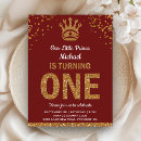 Search for red and gold prince invitations Boy