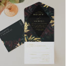 Search for black purple elegant wedding invitations Black and gold