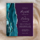 Search for purple and teal wedding invitations Modern