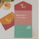 Search for retro wedding invitations Burnt orange