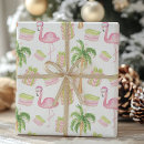 Search for pink flamingo christmas wrapping paper Preppy