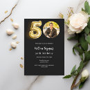 Search for simple 50th birthday invitations Gold